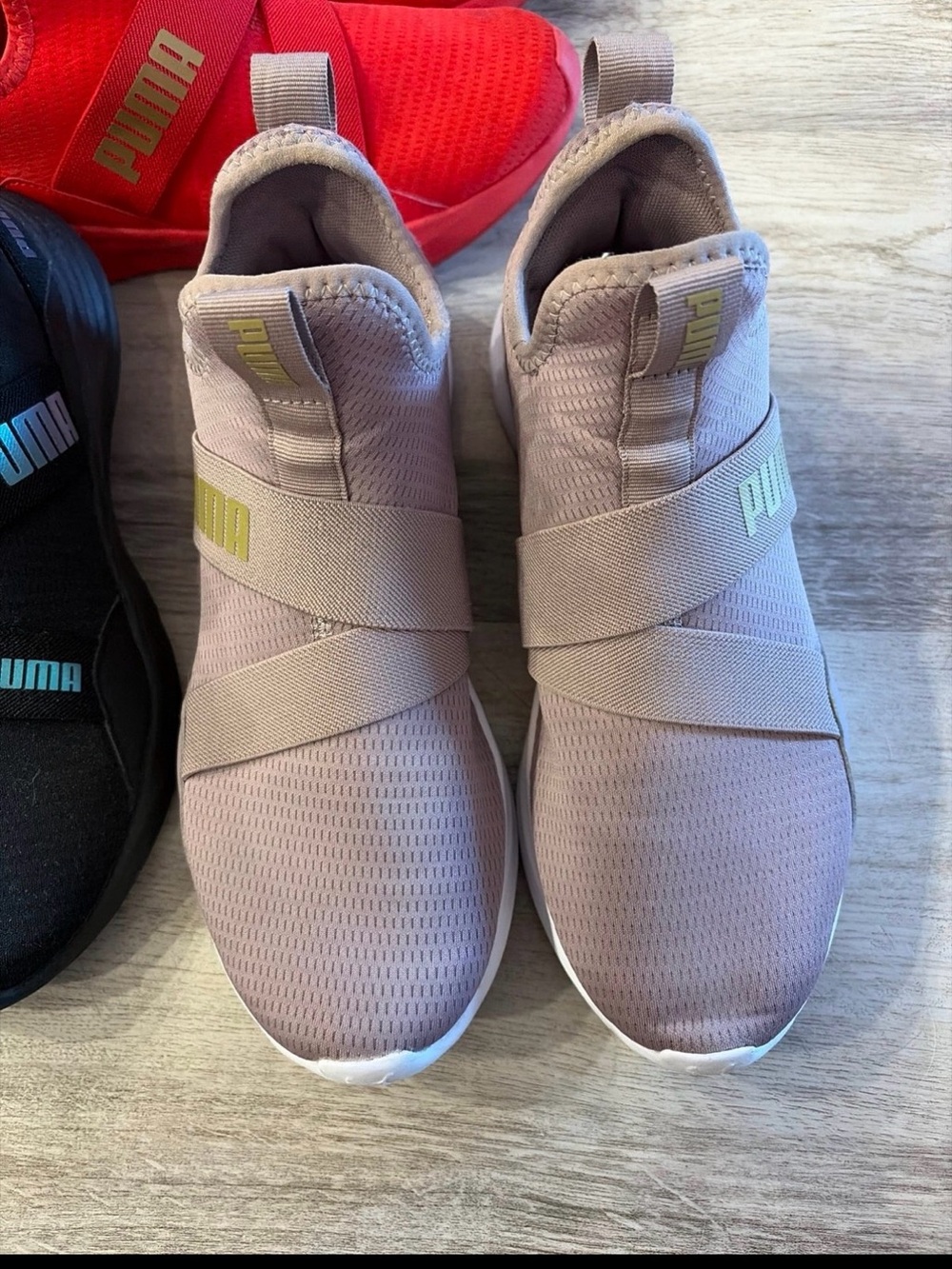 Puma wonens Slip-On Sneakers — Red, Black, Taupe - Picture 3 of 4